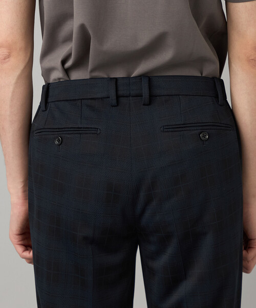 COMME CA MEN（コムサメン）の「【セットアップ対応】〔IL PRINCIPE〕 ジャージーテーパード パンツ（スラックス・メンズ・ブラック/チャコールグレー・M/S/L）」の3枚目の写真