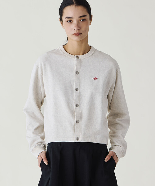 DANTON | コットンテリー クルーネックカーディガン WOMEN