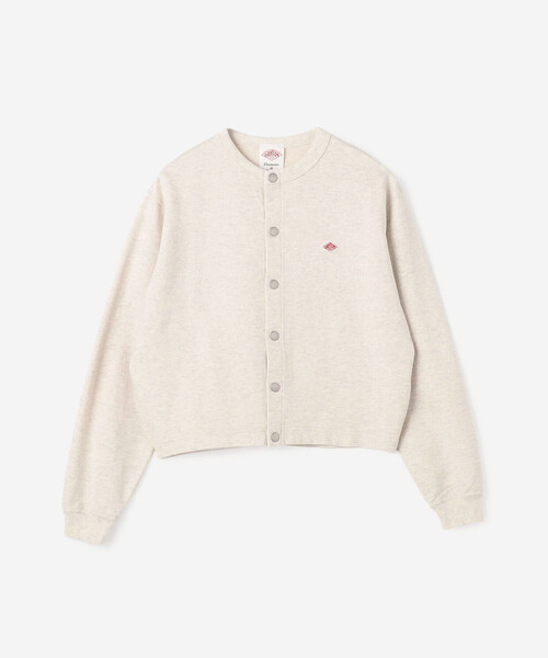 DANTON コットンテリー クルーネックカーディガン dt-c0405cin-01.jpg
