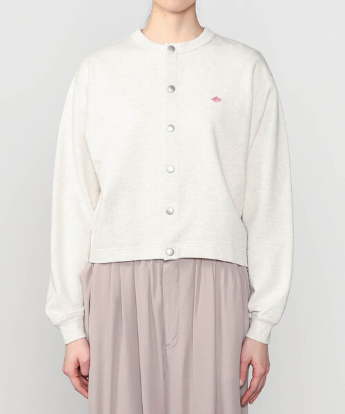 DANTON コットンテリー クルーネックカーディガン dt-c0405cin-01.jpg