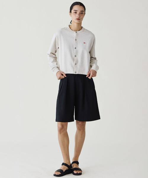 DANTON | コットンテリー クルーネックカーディガン WOMEN