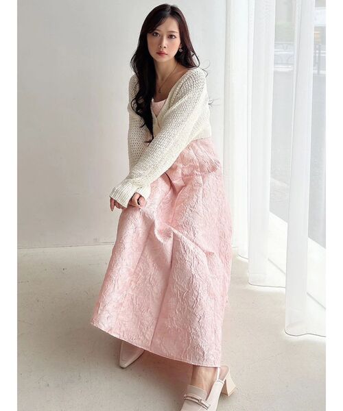 MERCURYDUO(マーキュリーデュオ)の「クリアボタン使いボレロ(カーディガン/ボレロ・レディース・オフホワイト/ブラック/ブルー・FREE)」の10枚目の写真