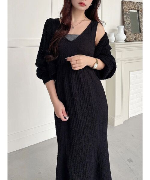 MERCURYDUO(マーキュリーデュオ)の「クリアボタン使いボレロ(カーディガン/ボレロ・レディース・オフホワイト/ブラック/ブルー・FREE)」の17枚目の写真