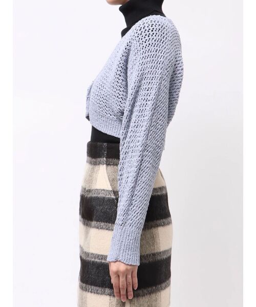 MERCURYDUO(マーキュリーデュオ)の「クリアボタン使いボレロ(カーディガン/ボレロ・レディース・オフホワイト/ブラック/ブルー・FREE)」の22枚目の写真