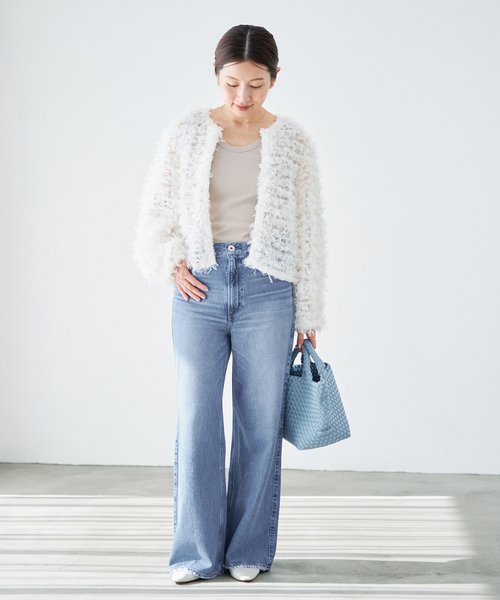 IENA（イエナ）の「upper hights/アッパーハイツ 別注 THE RUTH デニムパンツ L8B312202（デニムパンツ・レディース・チャコールグレー/ブルー・22/26/25/24/23）」の4枚目の写真