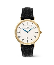 Classic Roman Numerals Date 40MM 本革 メンズ腕時計