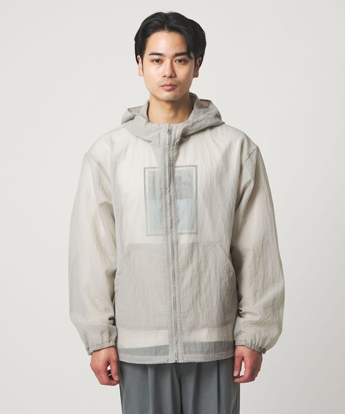 green label relaxing(グリーンレーベルリラクシング)の「シアー リップ ジップ パーカー(ブルゾン・メンズ・ライトグレー/ブラック・L/M/XL)」の13枚目の写真