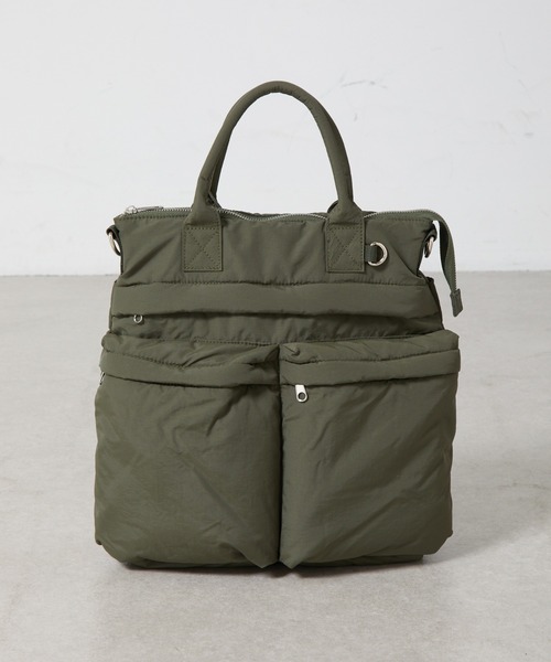 COLONY 2139（コロニートゥーワンスリーナイン）の「マルチポケットヘルメットバッグ（トートバッグ・メンズ・カーキ/ブラック・FREE）」の20枚目の写真