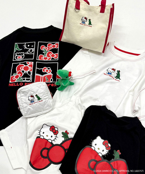 DOUBLE NAME（ダブルネーム）の「【m:rex】ハローキティコラボ リボンモチーフTEE（Tシャツ/カットソー・レディース・オフホワイト/ブラック・FREE）」の16枚目の写真