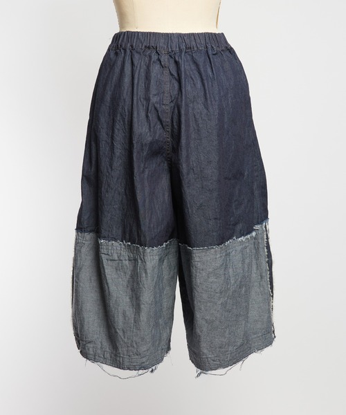 gomme(ゴム)の「切替デニムパンツ(デニムパンツ・レディース・ブラック/インディゴブルー・MEDIUM)」の14枚目の写真
