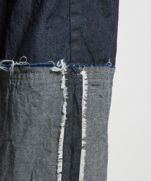 gomme(ゴム)の「切替デニムパンツ(デニムパンツ・レディース・ブラック/インディゴブルー・MEDIUM)」の18枚目の写真