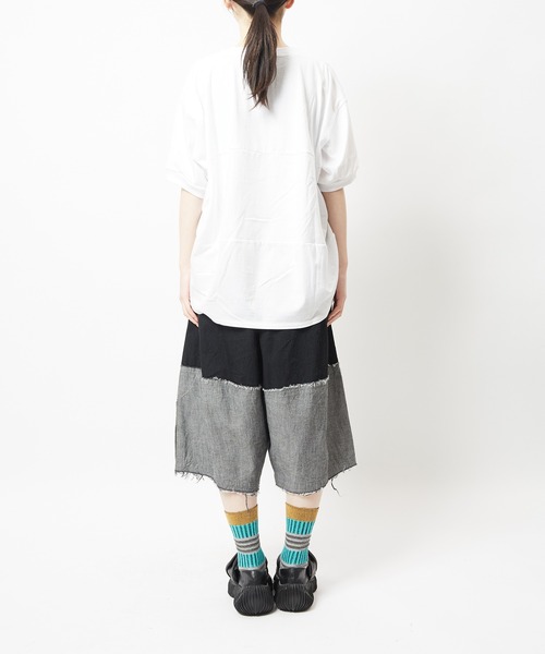 gomme(ゴム)の「切替デニムパンツ(デニムパンツ・レディース・ブラック/インディゴブルー・MEDIUM)」の8枚目の写真