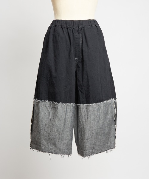 gomme(ゴム)の「切替デニムパンツ(デニムパンツ・レディース・ブラック/インディゴブルー・MEDIUM)」の21枚目の写真