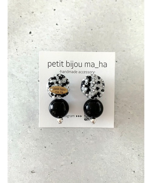 tone(トーン)の「【petitbijou ma_ha】オリジナルパーツ×ボール2WAYピアス(ピアス(両耳用)・レディース・ブルー/レッド/グリーン/シルバー/ブラック・FREE)」の2枚目の写真