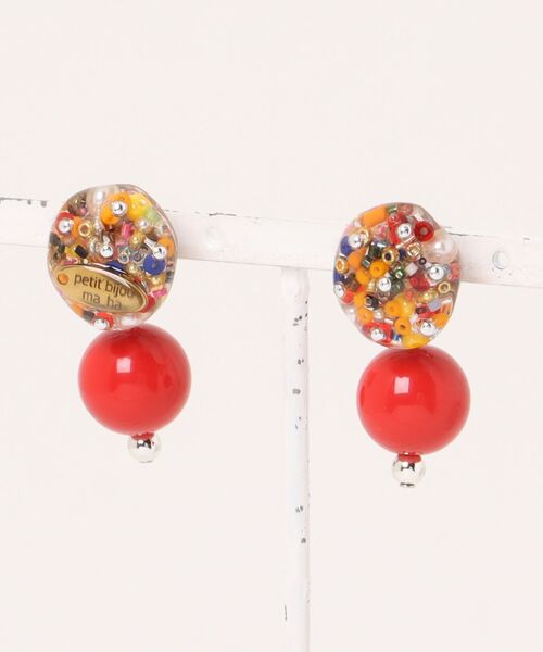 tone(トーン)の「【petitbijou ma_ha】オリジナルパーツ×ボール2WAYピアス(ピアス(両耳用)・レディース・ブルー/レッド/グリーン/シルバー/ブラック・FREE)」の13枚目の写真