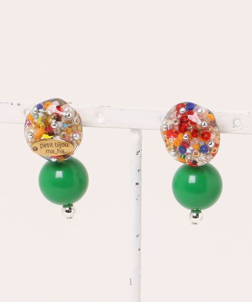 tone(トーン)の「【petitbijou ma_ha】オリジナルパーツ×ボール2WAYピアス(ピアス(両耳用)・レディース・ブルー/レッド/グリーン/シルバー/ブラック・FREE)」の15枚目の写真