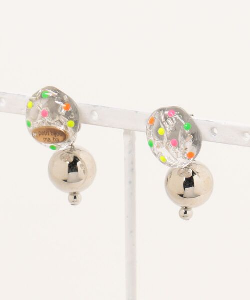 tone(トーン)の「【petitbijou ma_ha】オリジナルパーツ×ボール2WAYピアス(ピアス(両耳用)・レディース・ブルー/レッド/グリーン/シルバー/ブラック・FREE)」の11枚目の写真