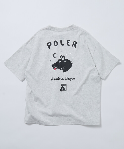 FREAK'S STORE(フリークスストア)の「限定展開 POLeR×FREAK'S STORE/ポーラー 別注 ビッグシルエット ウルフフェイス バックプリント Tシャツ(Tシャツ/カットソー・メンズ・ブラック/ホワイト/アッシュグレー/スミクロ・MEDIUM/SMALL/LARGE)」の14枚目の写真