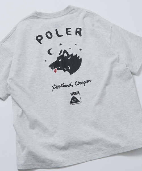 FREAK'S STORE(フリークスストア)の「限定展開 POLeR×FREAK'S STORE/ポーラー 別注 ビッグシルエット ウルフフェイス バックプリント Tシャツ(Tシャツ/カットソー・メンズ・ブラック/ホワイト/アッシュグレー/スミクロ・MEDIUM/SMALL/LARGE)」の15枚目の写真