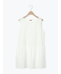 Samansa Mos2（サマンサ モスモス）の「裾スカラップレースノースリーブインナー（Tシャツ/カットソー）」