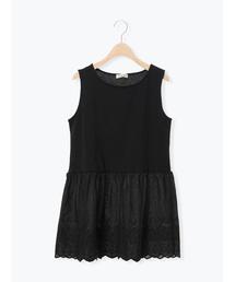 Samansa Mos2（サマンサ モスモス）の「裾スカラップレースノースリーブインナー（Tシャツ/カットソー）」