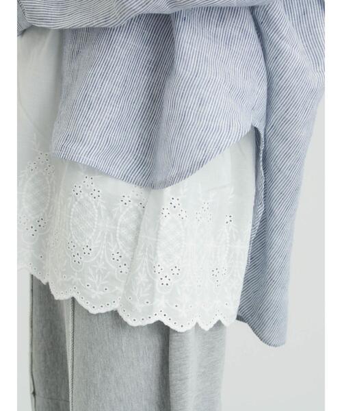 Samansa Mos2（サマンサ モスモス）の「裾スカラップレースノースリーブインナー（Tシャツ/カットソー・レディース・ブラック/オフホワイト・F）」の22枚目の写真