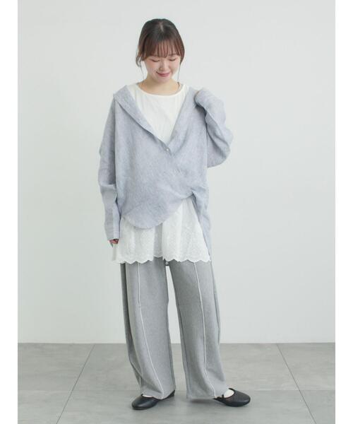 Samansa Mos2（サマンサ モスモス）の「裾スカラップレースノースリーブインナー（Tシャツ/カットソー・レディース・ブラック/オフホワイト・F）」の21枚目の写真