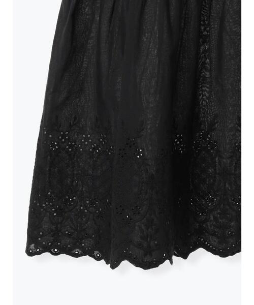 Samansa Mos2（サマンサ モスモス）の「裾スカラップレースノースリーブインナー（Tシャツ/カットソー・レディース・ブラック/オフホワイト・F）」の5枚目の写真