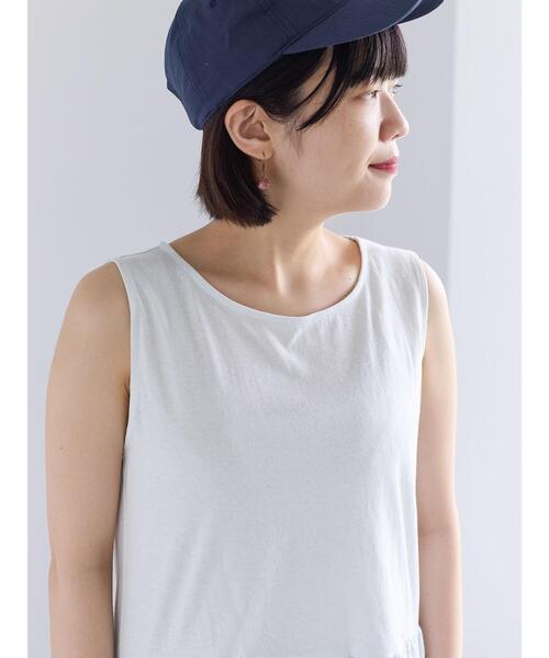 Samansa Mos2(サマンサ モスモス)の「《新色追加》裾スカラップレースノースリーブインナー(Tシャツ/カットソー・レディース・ブラック/オフホワイト・F)」の15枚目の写真