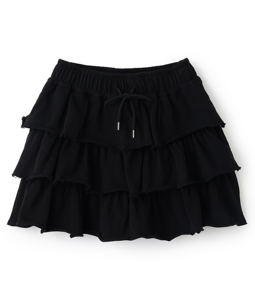 LOVETOXIC(ラブトキシック)の「【綿100%】【セット可】カットティアードミニスカート(スカート・キッズ・ブラック/グレー・M:150cm/S:140cm/L:160cm/130cm)」の9枚目の写真