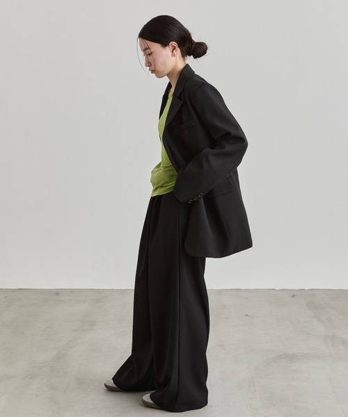 NUJOH(ヌゾ)の「Double Button Tailored Jacket / ダブルボタンテーラードジャケット(テーラードジャケット・レディース・クリーム/ブラック/ベージュ・FREE)」の15枚目の写真