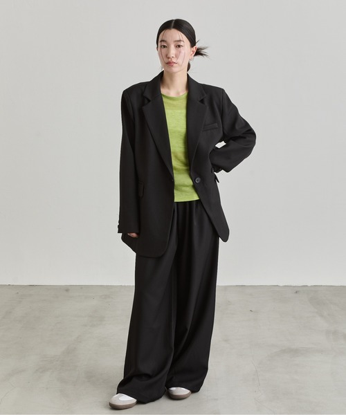 NUJOH(ヌゾ)の「Double Button Tailored Jacket / ダブルボタンテーラードジャケット(テーラードジャケット・レディース・クリーム/ブラック/ベージュ・FREE)」の10枚目の写真