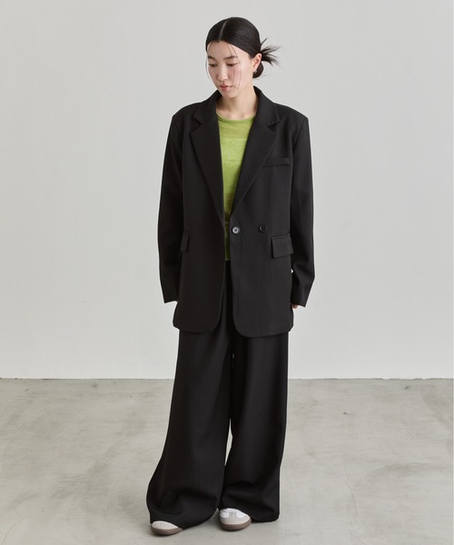 NUJOH(ヌゾ)の「Double Button Tailored Jacket / ダブルボタンテーラードジャケット(テーラードジャケット・レディース・クリーム/ブラック/ベージュ・FREE)」の16枚目の写真