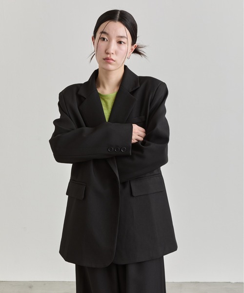 NUJOH(ヌゾ)の「Double Button Tailored Jacket / ダブルボタンテーラードジャケット(テーラードジャケット・レディース・クリーム/ブラック/ベージュ・FREE)」の5枚目の写真