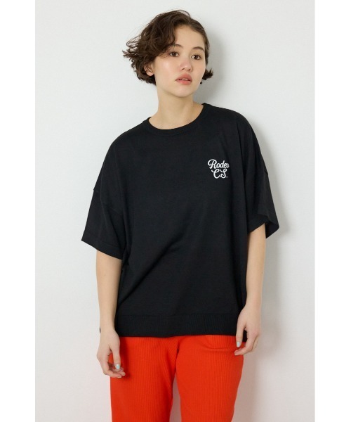 RODEO CROWNS WIDE BOWL（ロデオクラウンズワイドボウル）の「フラワーロゴニットトップス（ニット/セーター・レディース・オフホワイト/ライトイエロー/ブラック/ライトピンク・FREE）」の6枚目の写真