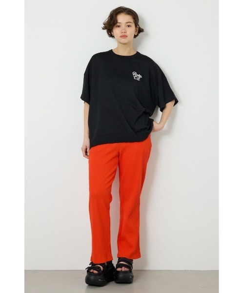 RODEO CROWNS WIDE BOWL（ロデオクラウンズワイドボウル）の「フラワーロゴニットトップス（ニット/セーター・レディース・オフホワイト/ライトイエロー/ブラック/ライトピンク・FREE）」の8枚目の写真