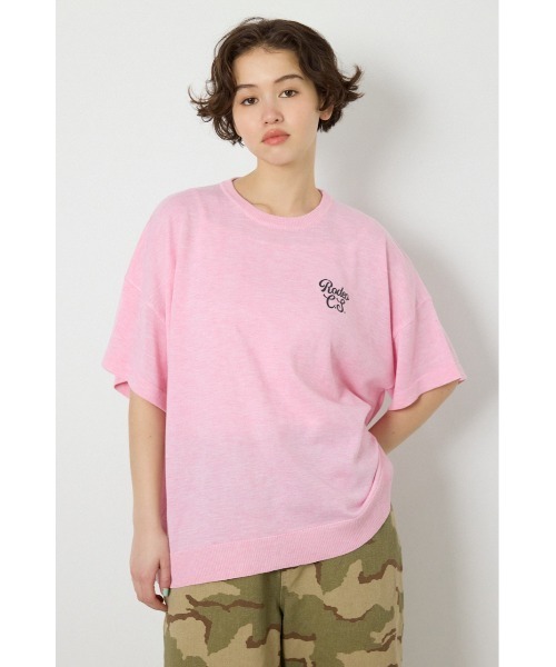 RODEO CROWNS WIDE BOWL（ロデオクラウンズワイドボウル）の「フラワーロゴニットトップス（ニット/セーター・レディース・オフホワイト/ライトイエロー/ブラック/ライトピンク・FREE）」の11枚目の写真