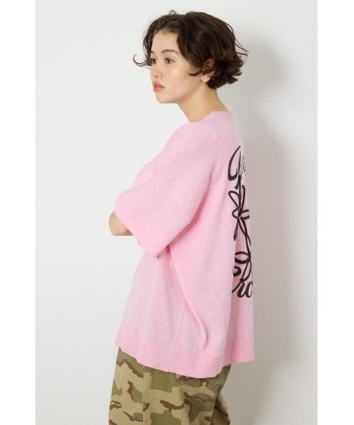 RODEO CROWNS WIDE BOWL（ロデオクラウンズワイドボウル）の「フラワーロゴニットトップス（ニット/セーター・レディース・オフホワイト/ライトイエロー/ブラック/ライトピンク・FREE）」の12枚目の写真