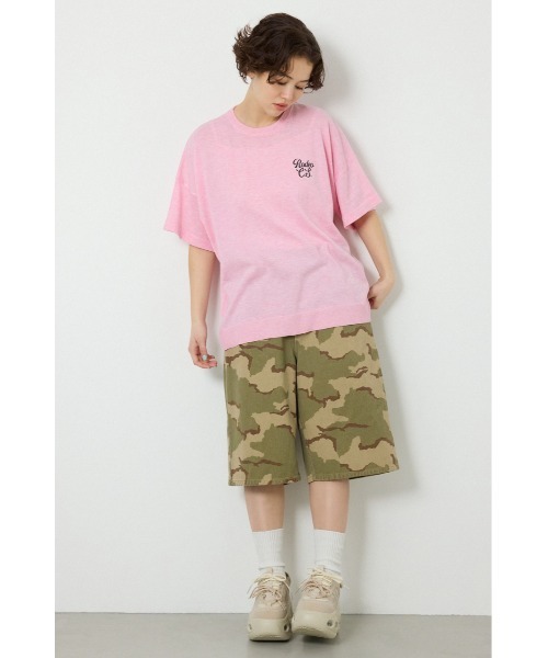 RODEO CROWNS WIDE BOWL（ロデオクラウンズワイドボウル）の「フラワーロゴニットトップス（ニット/セーター・レディース・オフホワイト/ライトイエロー/ブラック/ライトピンク・FREE）」の14枚目の写真