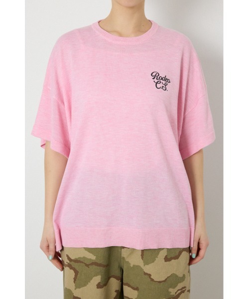 RODEO CROWNS WIDE BOWL（ロデオクラウンズワイドボウル）の「フラワーロゴニットトップス（ニット/セーター・レディース・オフホワイト/ライトイエロー/ブラック/ライトピンク・FREE）」の16枚目の写真