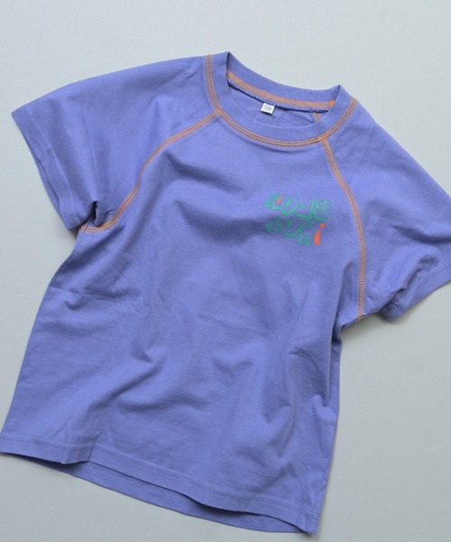 Life Support Products(ライフサポートプロダクツ)の「【プチプラ】ステッチバイカラー半袖Tシャツ(Tシャツ/カットソー・キッズ・ピンク/ホワイト系その他/チャコール/グレー系その他/オフホワイト/パープル/ライトグリーン/オレンジ・95/150/110/80/90/140/100/130/120)」の6枚目の写真