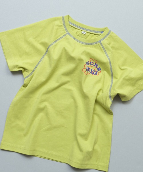 Life Support Products(ライフサポートプロダクツ)の「【プチプラ】ステッチバイカラー半袖Tシャツ(Tシャツ/カットソー・キッズ・ピンク/ホワイト系その他/チャコール/グレー系その他/オフホワイト/パープル/ライトグリーン/オレンジ・95/150/110/80/90/140/100/130/120)」の5枚目の写真