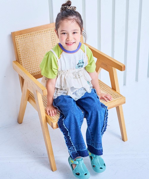 Life Support Products(ライフサポートプロダクツ)の「【プチプラ】ステッチバイカラー半袖Tシャツ(Tシャツ/カットソー・キッズ・ピンク/ホワイト系その他/チャコール/グレー系その他/オフホワイト/パープル/ライトグリーン/オレンジ・95/150/110/80/90/140/100/130/120)」の11枚目の写真