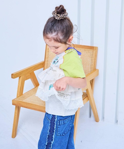 Life Support Products(ライフサポートプロダクツ)の「【プチプラ】ステッチバイカラー半袖Tシャツ(Tシャツ/カットソー・キッズ・ピンク/ホワイト系その他/チャコール/グレー系その他/オフホワイト/パープル/ライトグリーン/オレンジ・95/150/110/80/90/140/100/130/120)」の12枚目の写真