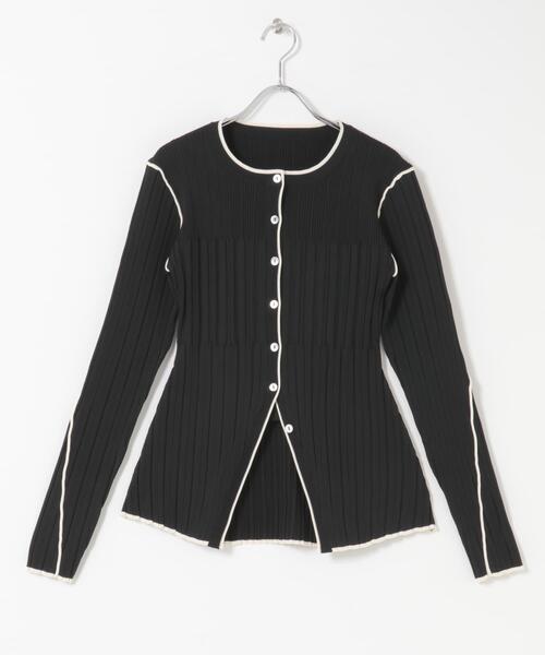 URBAN RESEARCH ROSSO WOMEN(アーバンリサーチ ロッソ)の「ELENDEEK BI COLOR ENSEMBLE KNIT(ニット/セーター・レディース・ラベンダー/アイボリー/ブラック・FREE)」の2枚目の写真