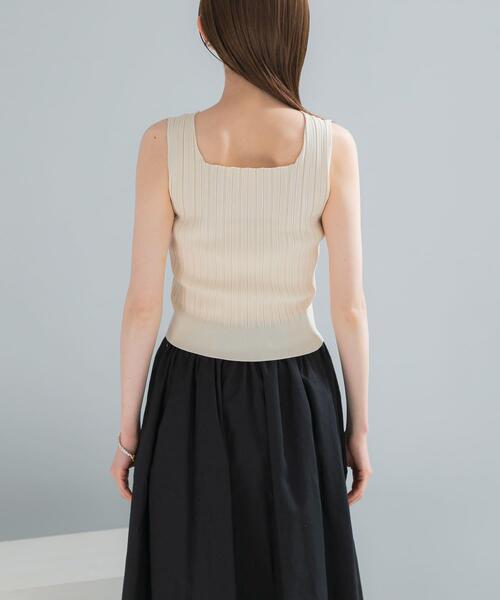 URBAN RESEARCH ROSSO WOMEN(アーバンリサーチ ロッソ)の「ELENDEEK BI COLOR ENSEMBLE KNIT(ニット/セーター・レディース・ラベンダー/アイボリー/ブラック・FREE)」の4枚目の写真