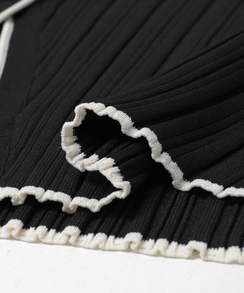 URBAN RESEARCH ROSSO WOMEN(アーバンリサーチ ロッソ)の「ELENDEEK BI COLOR ENSEMBLE KNIT(ニット/セーター・レディース・ラベンダー/アイボリー/ブラック・FREE)」の10枚目の写真