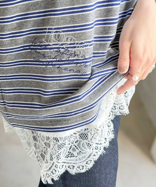 classicalelf(クラシカルエルフ)の「レトロ可愛いスタイルに。綿100%とび刺繍ポロシャツ(半袖)(ポロシャツ・レディース・ブラウン/オレンジ/ブラック/グレー系1/アイボリー系1・MEDIUM/X-LARGE/SMALL/LARGE)」の1枚目の写真