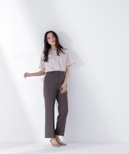 NATURAL BEAUTY BASIC(ナチュラルビューティーベーシック)の「◇フロントタックフレアスリーブブラウス(シャツ/ブラウス・レディース・ベージュ/ダークブルー/オフホワイト/ブルー・SMALL/MEDIUM)」の17枚目の写真