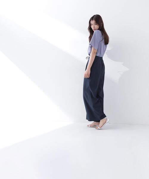 NATURAL BEAUTY BASIC(ナチュラルビューティーベーシック)の「◇フロントタックフレアスリーブブラウス(シャツ/ブラウス・レディース・ベージュ/ダークブルー/オフホワイト/ブルー・SMALL/MEDIUM)」の6枚目の写真